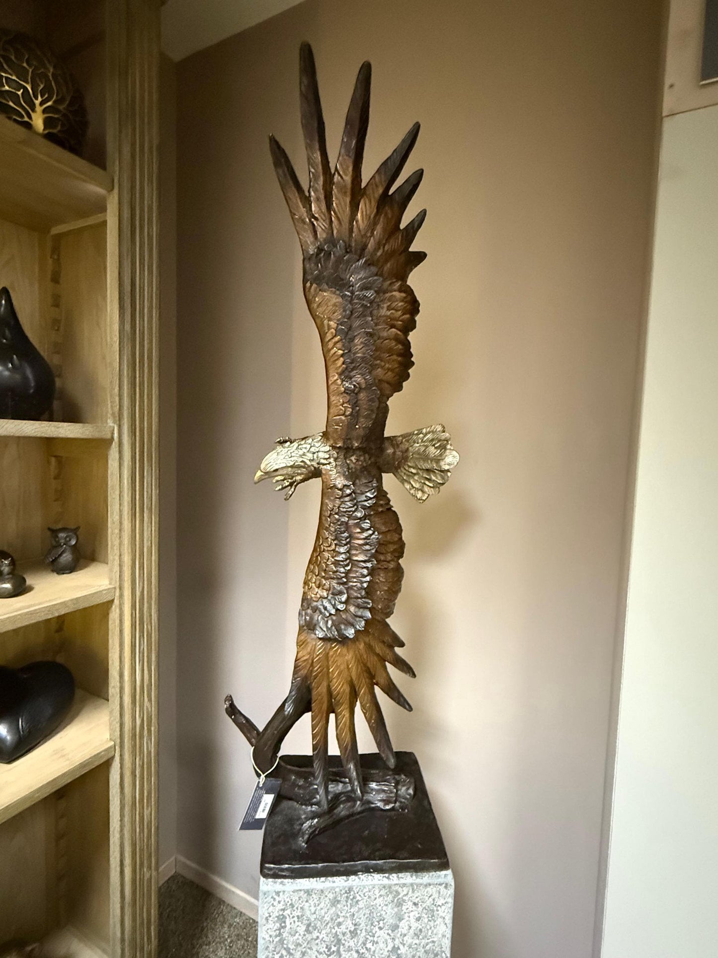 Soaring Eagle – Bronze Sculpture. 42x28x122cm