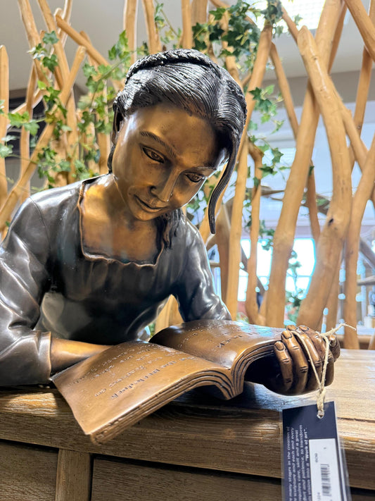 Lost in a Story – Bronze Sculpture. 72x30x30cm