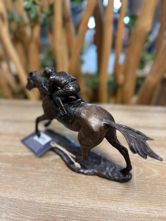 Racehorse in Action – Bronze Sculpture. 28x7x17cm
