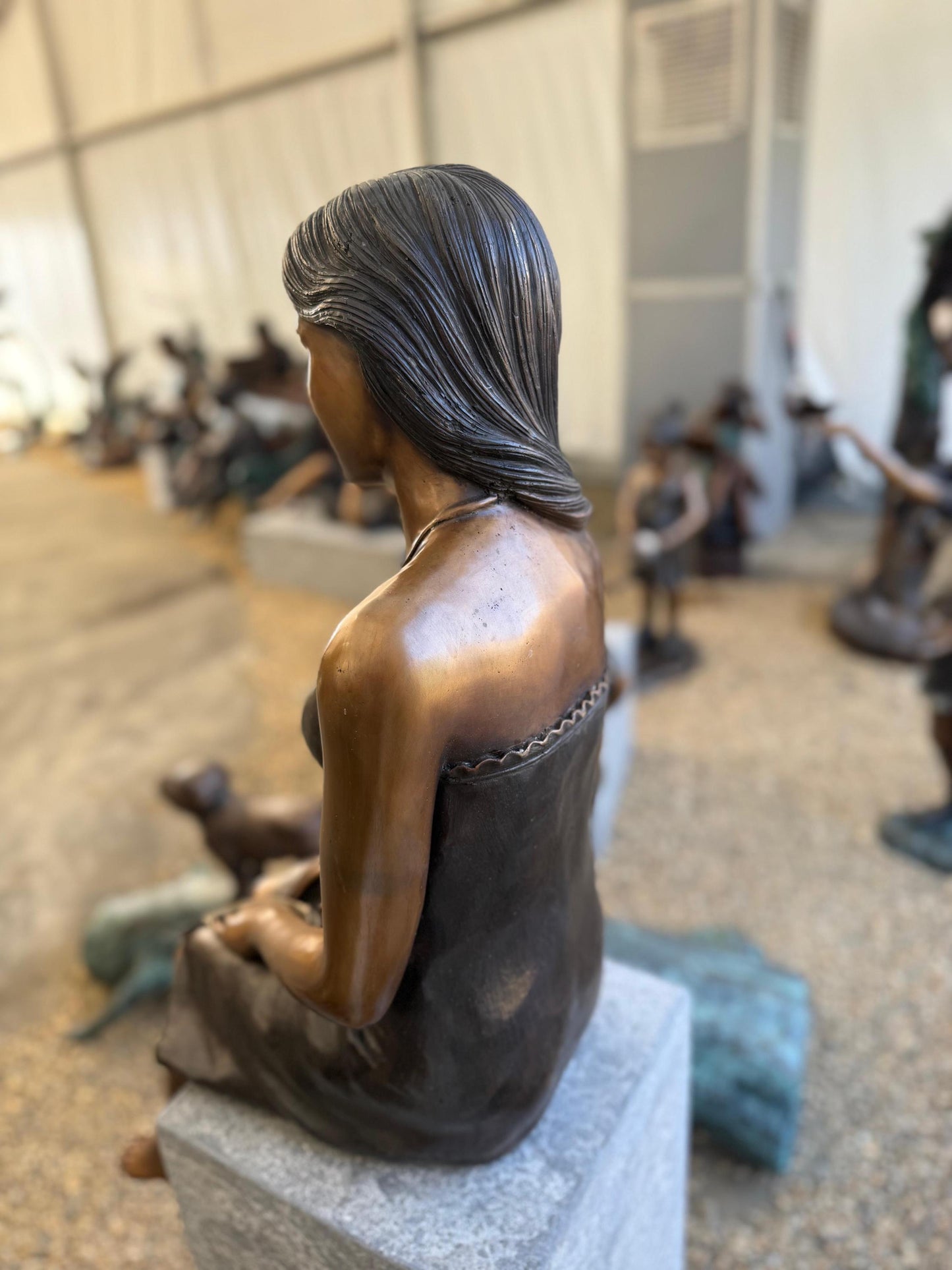 Tranquil Moment – Bronze Sculpture. 43x30x95cm