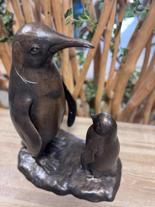 Penguin Bond – Bronze Sculpture. 39x24x45cm