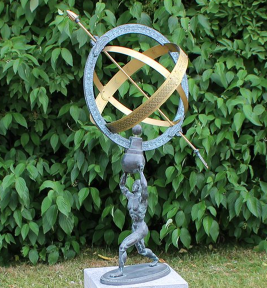 Atlas Armillary – Bronze Sculpture. 35x33x70cm