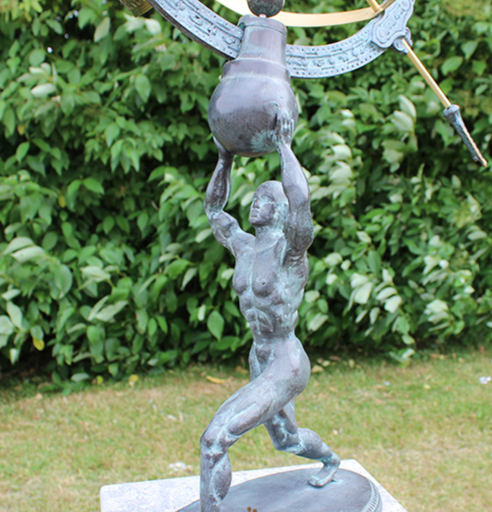 Atlas Armillary – Bronze Sculpture. 35x33x70cm