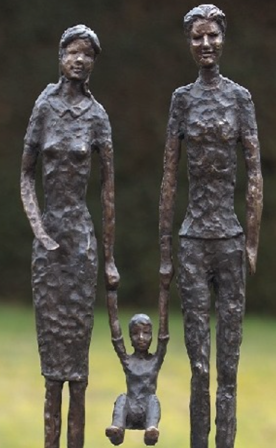 Family Walk – Bronze Sculpture. 49x11x22cm