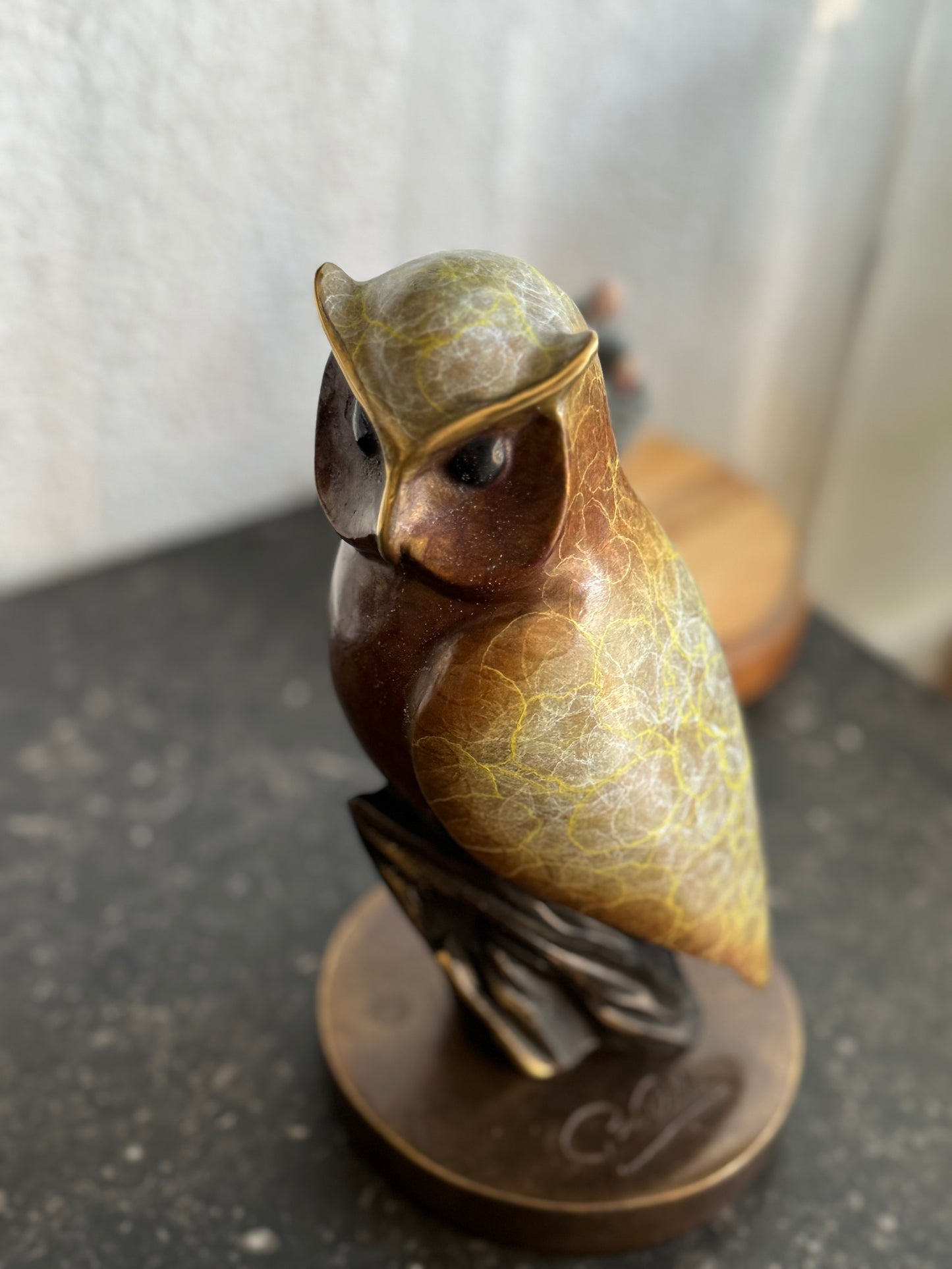 Wise Owl – Bronze Sculpture. 11x11x21cm - 2Kg