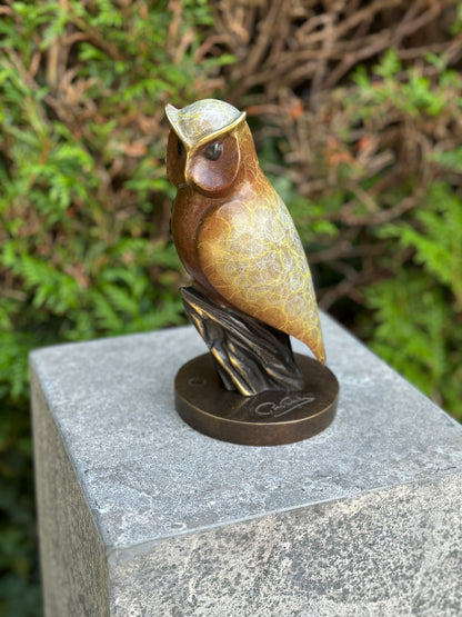 Wise Owl – Bronze Sculpture. 11x11x21cm - 2Kg