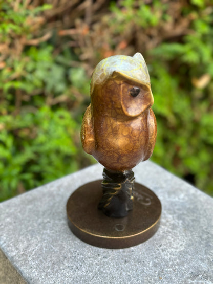 Wise Owl – Bronze Sculpture. 11x11x21cm - 2Kg