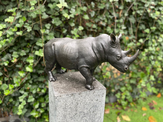 Powerful Rhino – Bronze Sculpture. 51x16x27cm - 8.7Kg