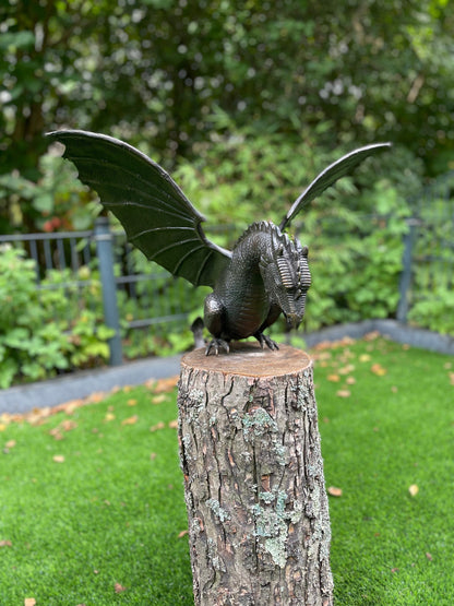 Dragon Fountain (without rock) – Bronze Sculpture. 35x58x60cm