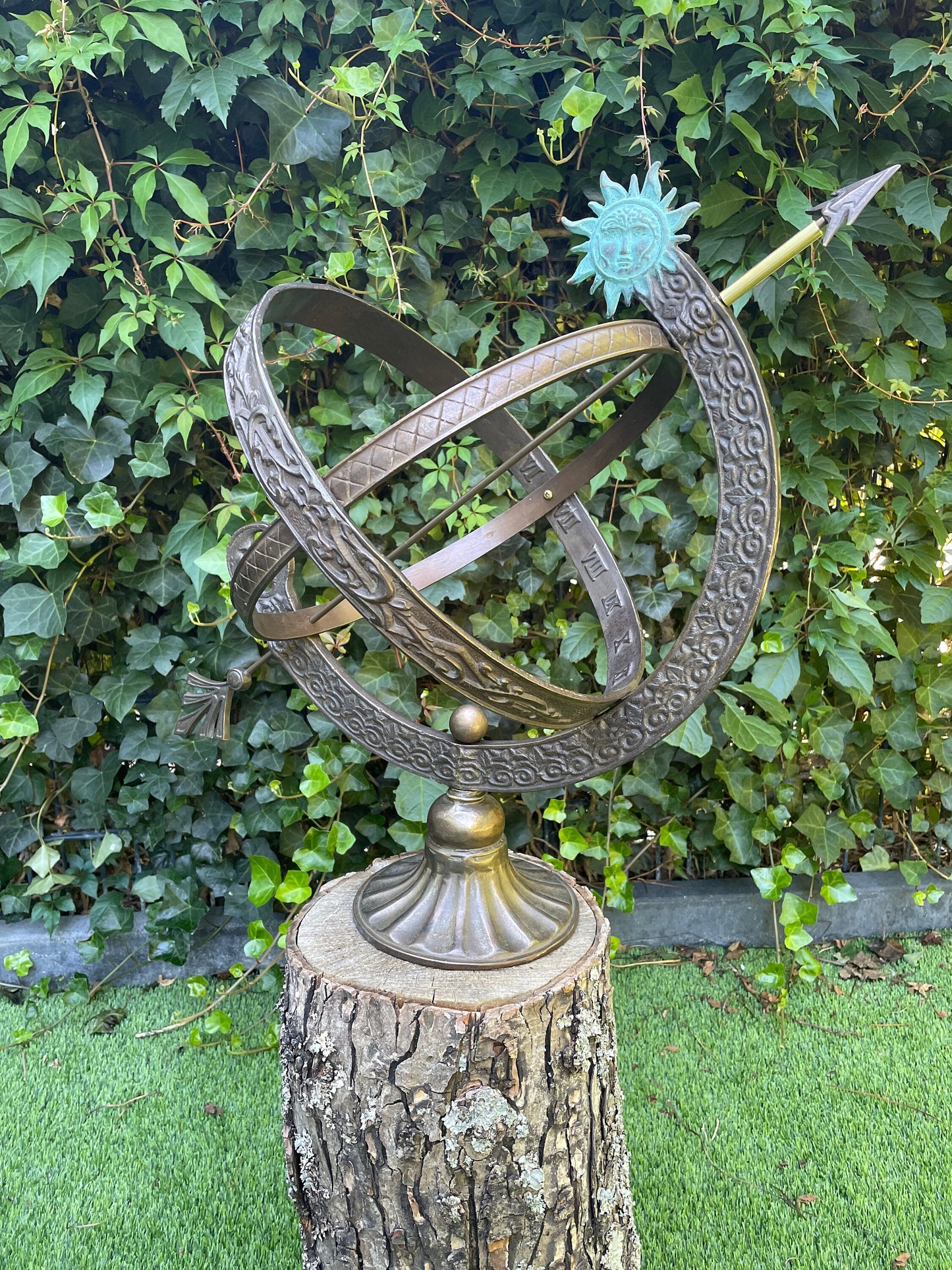 Celestial Sundial – Bronze Sculpture. 30x30x48cm