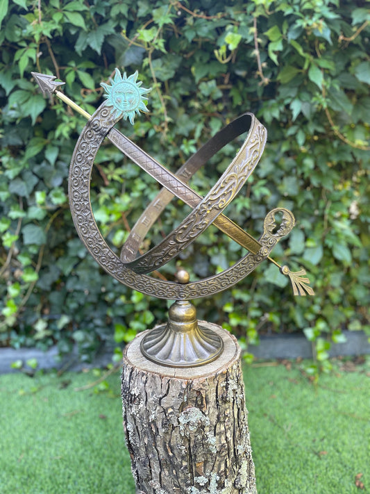 Celestial Sundial – Bronze Sculpture. 30x30x48cm