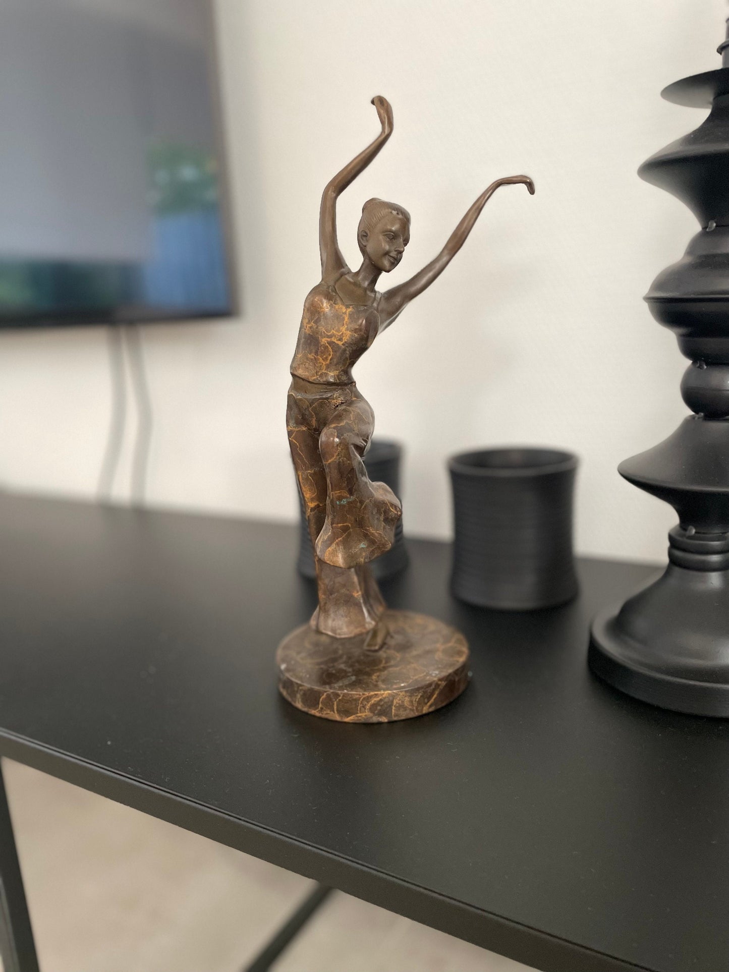 Joyful Dancer – Bronze Sculpture. 11x11x32cm