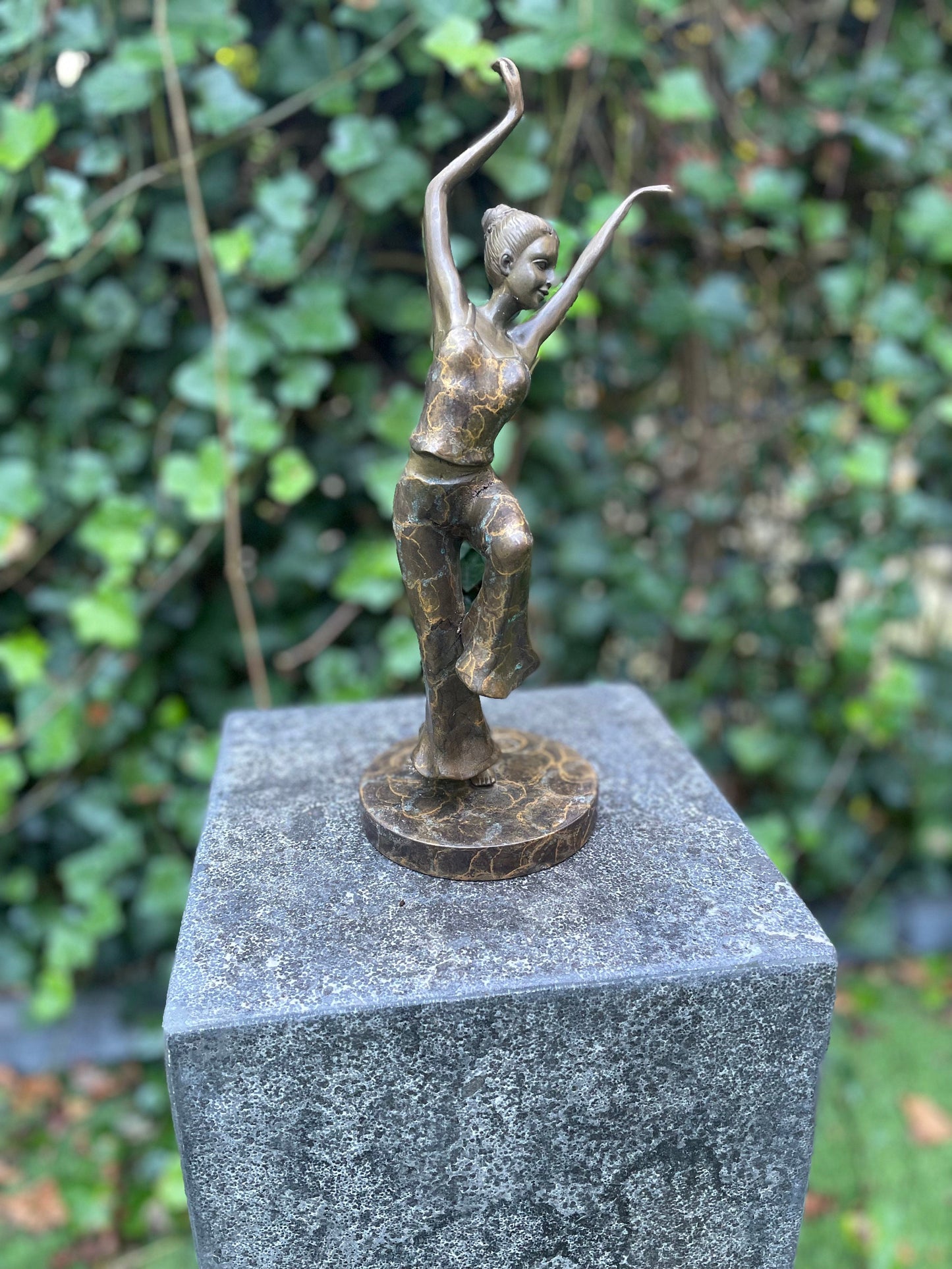 Joyful Dancer – Bronze Sculpture. 11x11x32cm