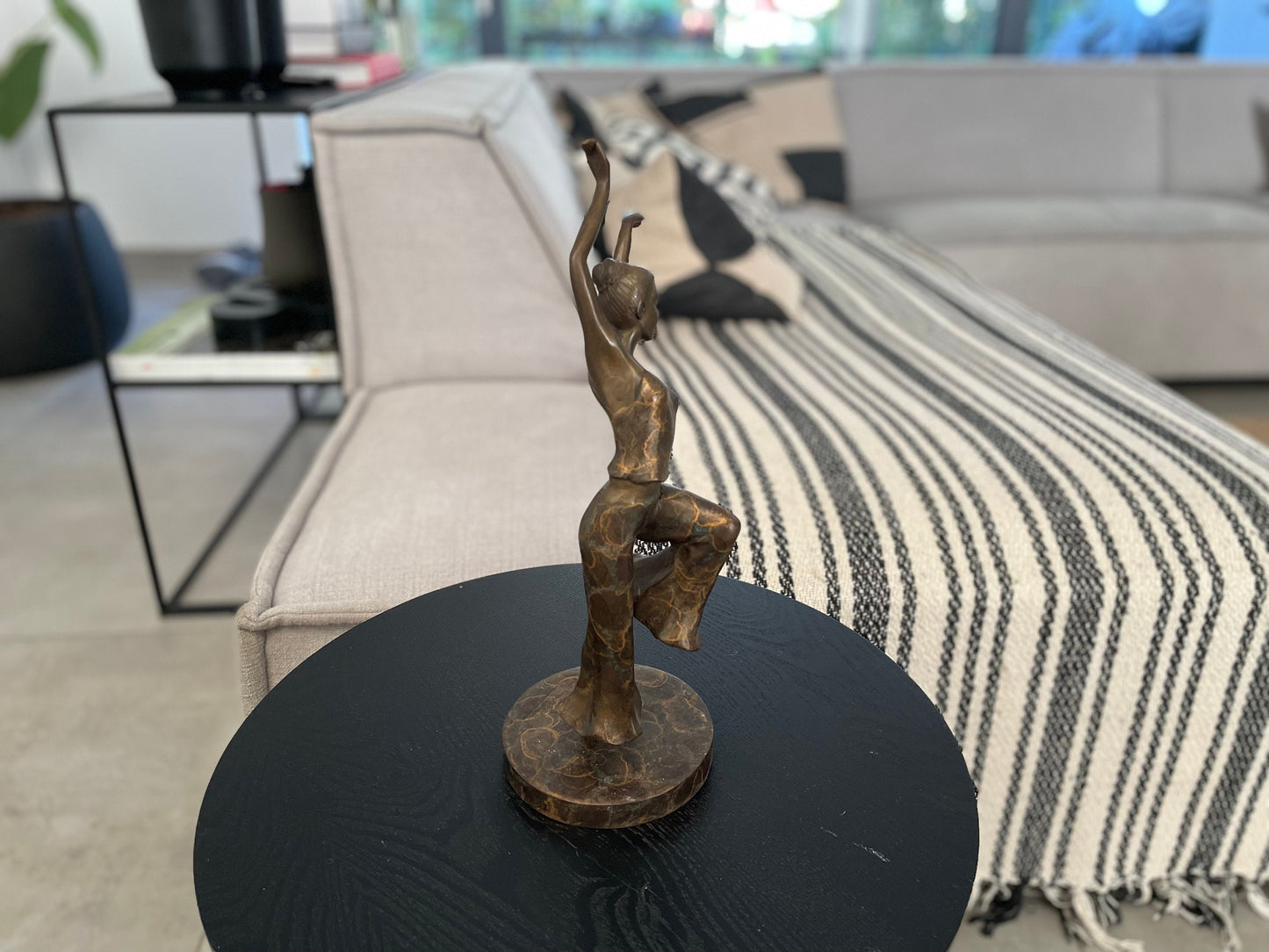 Joyful Dancer – Bronze Sculpture. 11x11x32cm