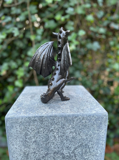 Little Guardian – Bronze Sculpture. 12x13x22cm
