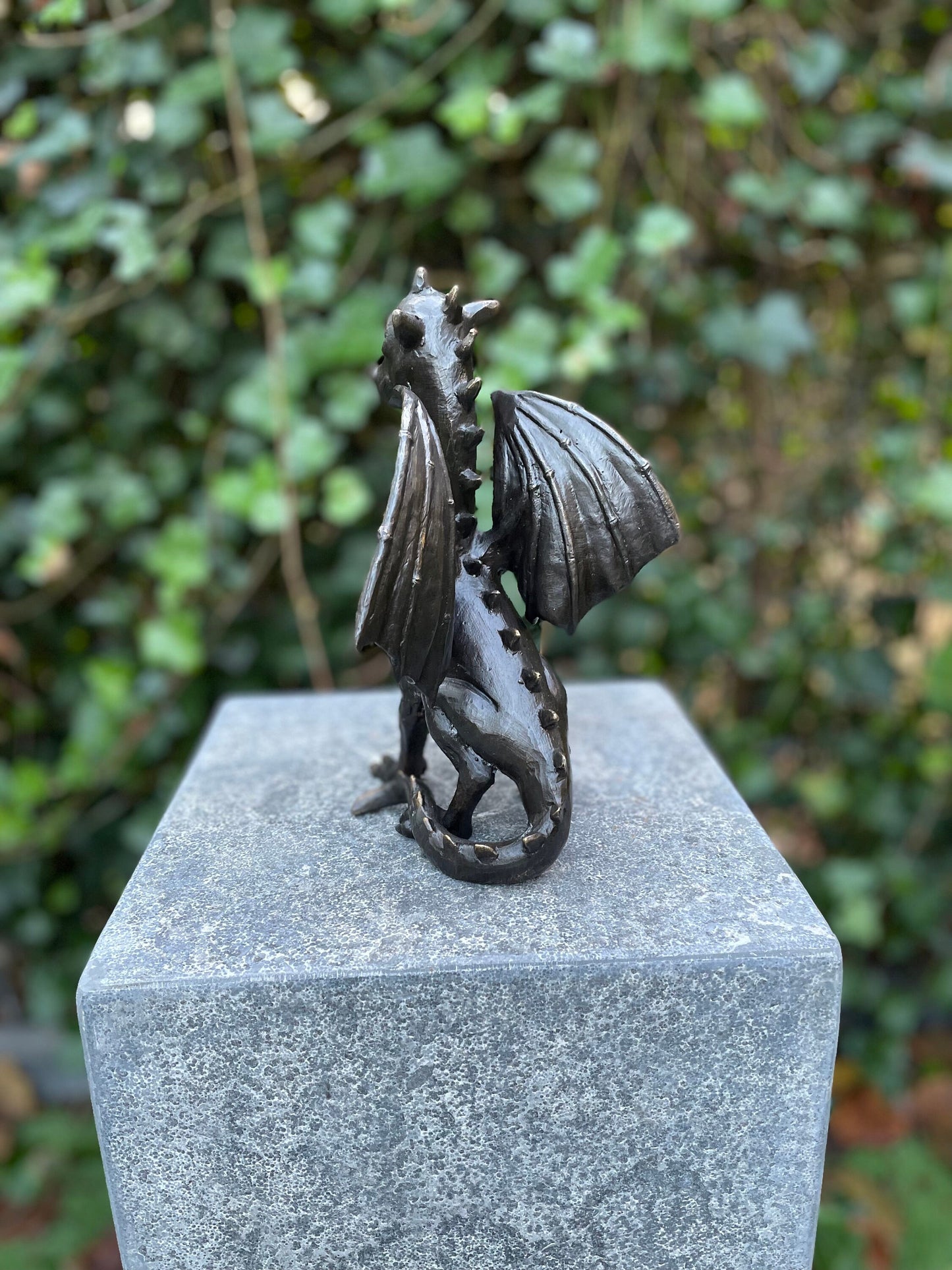 Little Guardian – Bronze Sculpture. 12x13x22cm