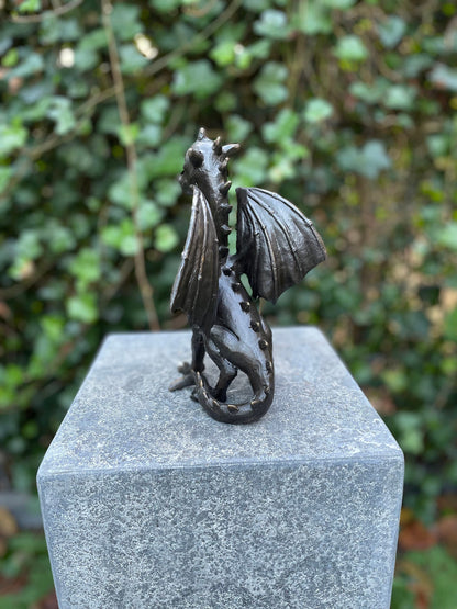 Little Guardian – Bronze Sculpture. 12x13x22cm