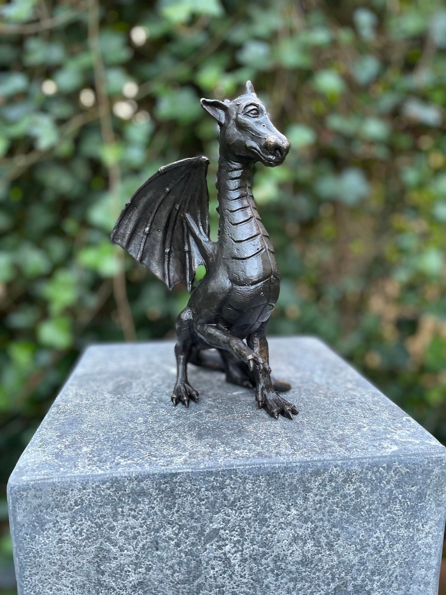 Little Guardian – Bronze Sculpture. 12x13x22cm