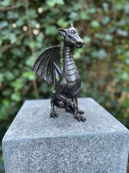 Little Guardian – Bronze Sculpture. 12x13x22cm
