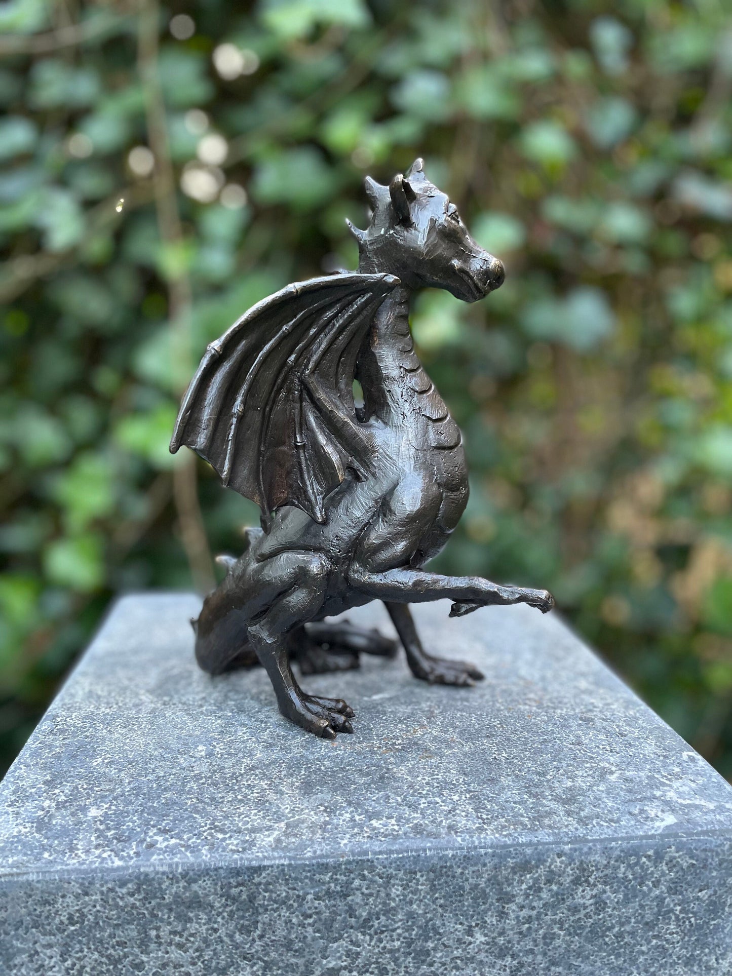 Little Guardian – Bronze Sculpture. 12x13x22cm