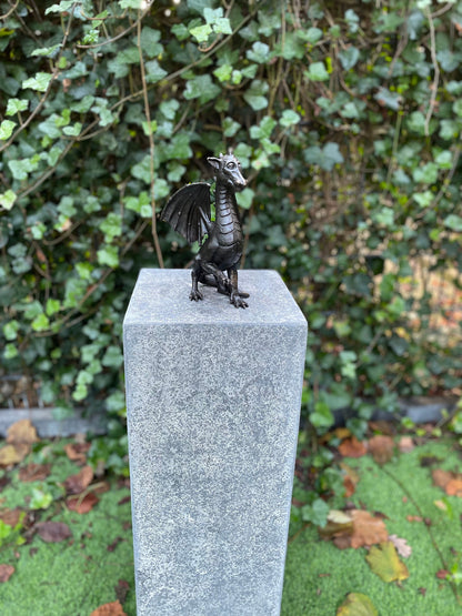 Little Guardian – Bronze Sculpture. 12x13x22cm