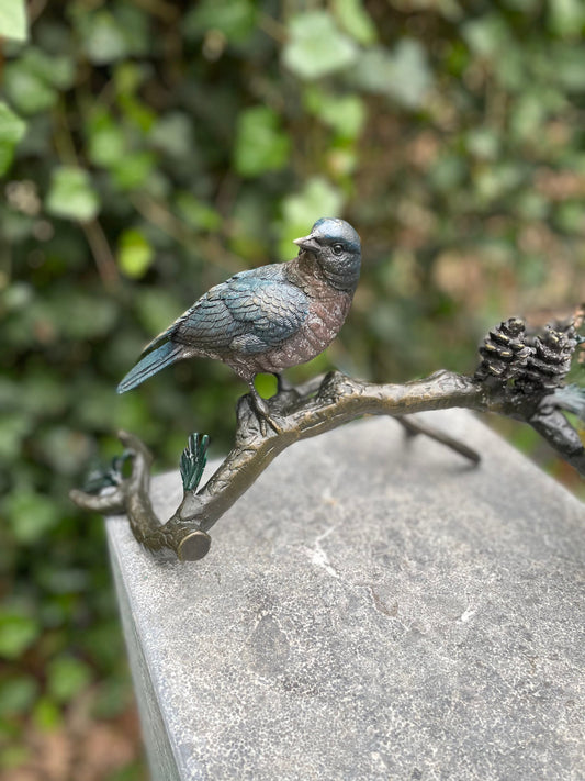 Garden Trio Birds – Bronze Sculpture. 17x26x38cm - 2.5Kg