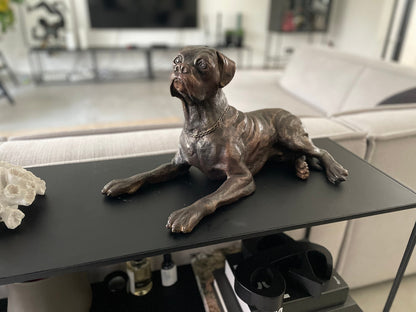 Loyal Boxer – Bronze Sculpture. 46x27x24cm - 2Kg