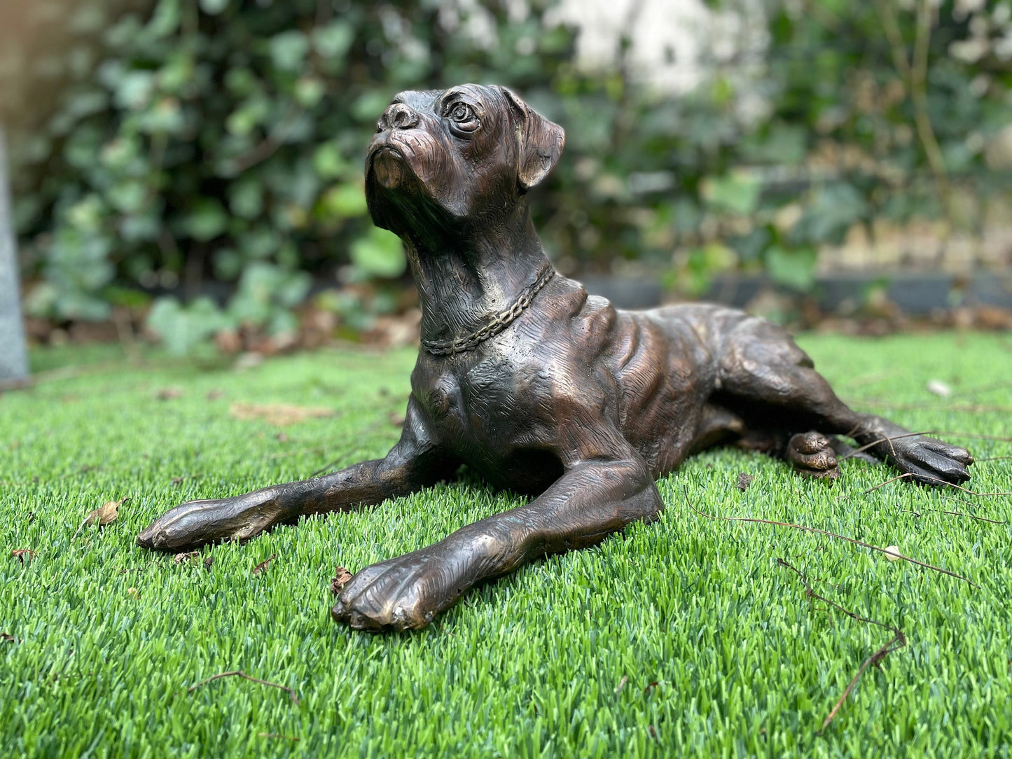 Loyal Boxer – Bronze Sculpture. 46x27x24cm - 2Kg