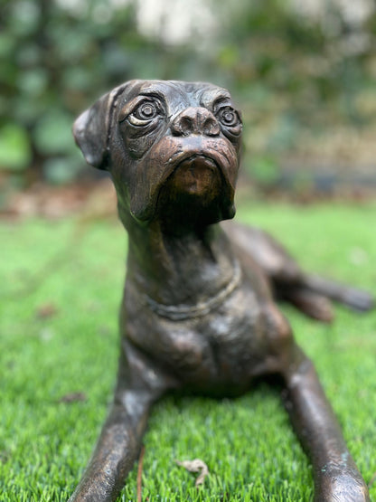 Loyal Boxer – Bronze Sculpture. 46x27x24cm - 2Kg