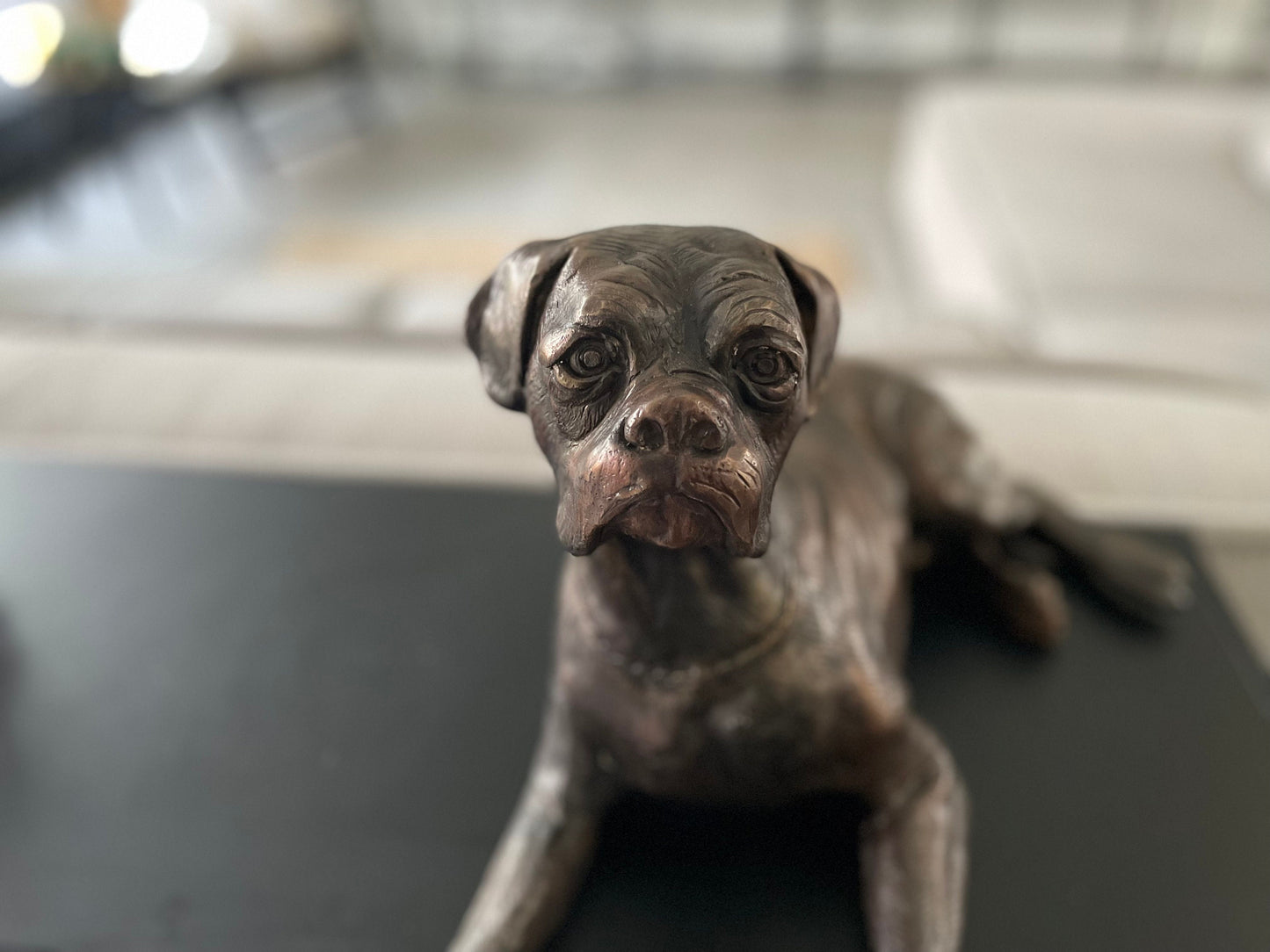 Loyal Boxer – Bronze Sculpture. 46x27x24cm - 2Kg