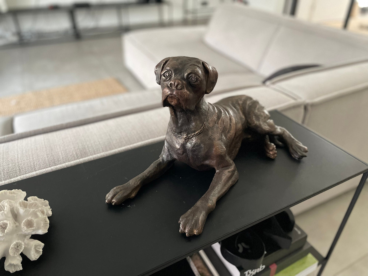 Loyal Boxer – Bronze Sculpture. 46x27x24cm - 2Kg