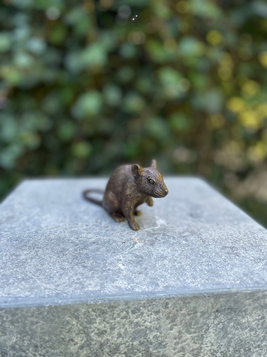 Little Mouse – Bronze Sculpture. 13x4x6cm - 0.2Kg