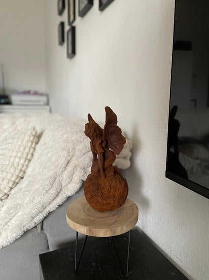 Fairy on Roses – Iron Sculpture. 31x13x13cm - 4.3Kg