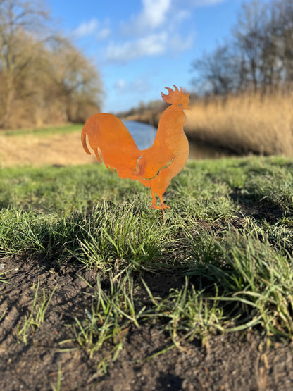 Rustic Rooster – Iron Sculpture. 34x39x1cm