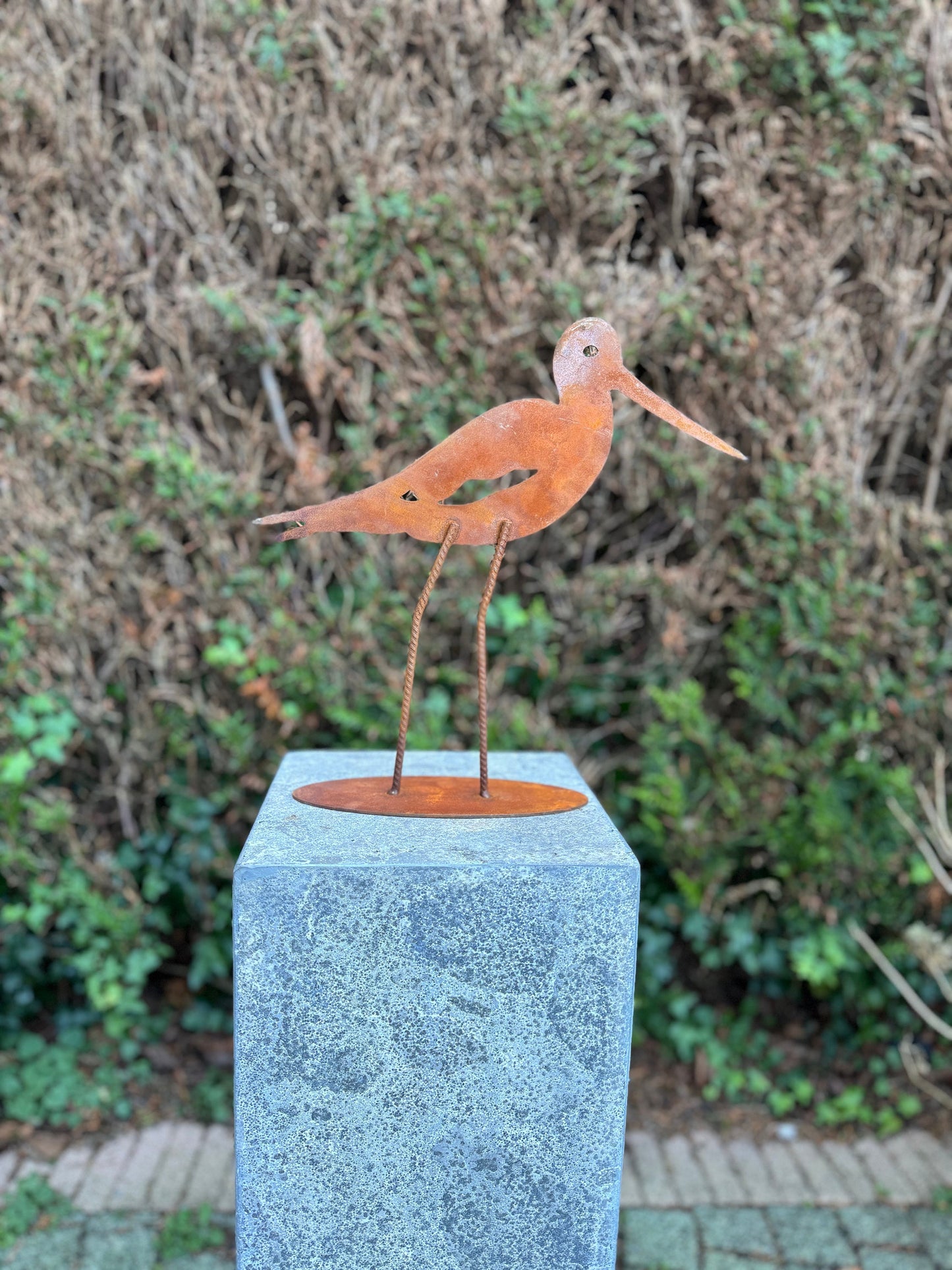 Rustic Stork – Iron Sculpture. 35x9x39cm