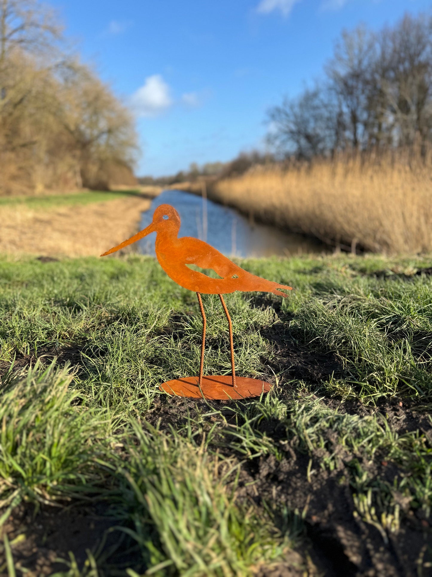 Rustic Stork – Iron Sculpture. 35x9x39cm