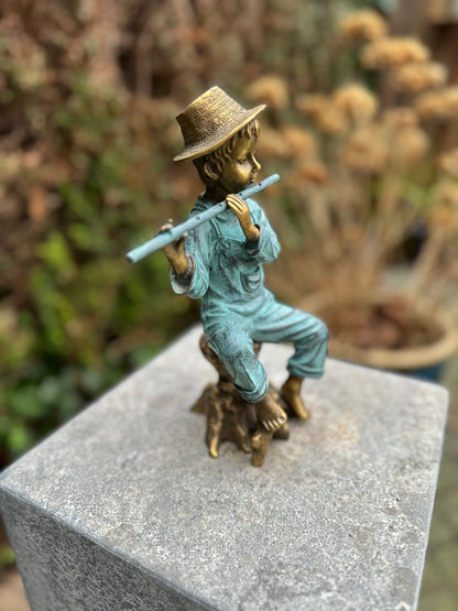 Melody in the Garden – Bronze Sculpture. 10x14x23cm - 1.4Kg