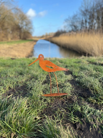 Rustic Stork – Iron Sculpture. 35x9x39cm