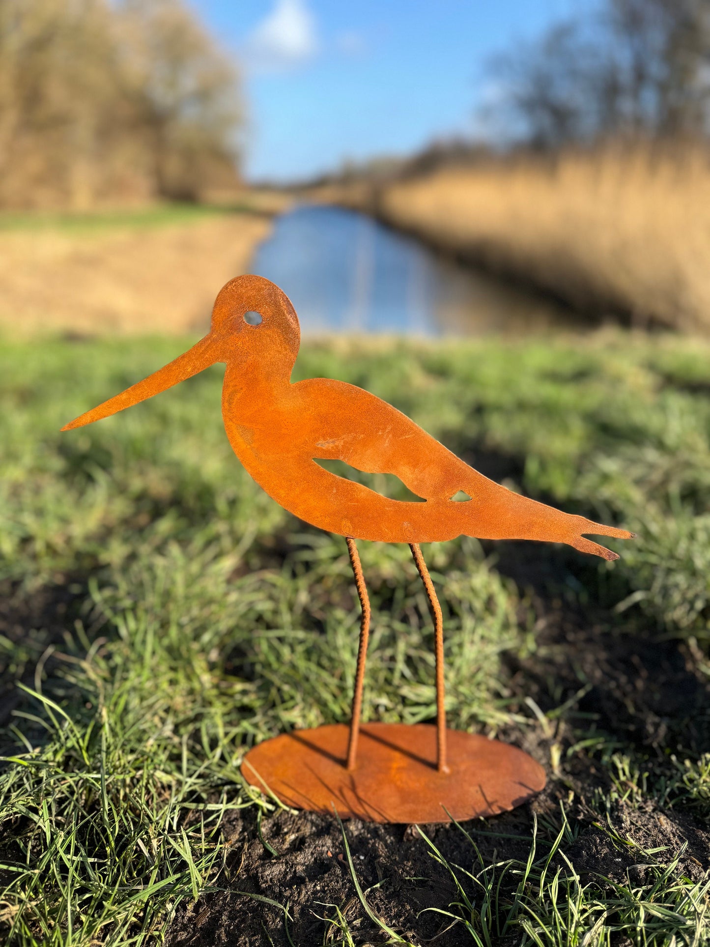 Rustic Stork – Iron Sculpture. 35x9x39cm