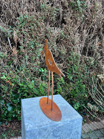 Rustic Stork – Iron Sculpture. 35x9x39cm