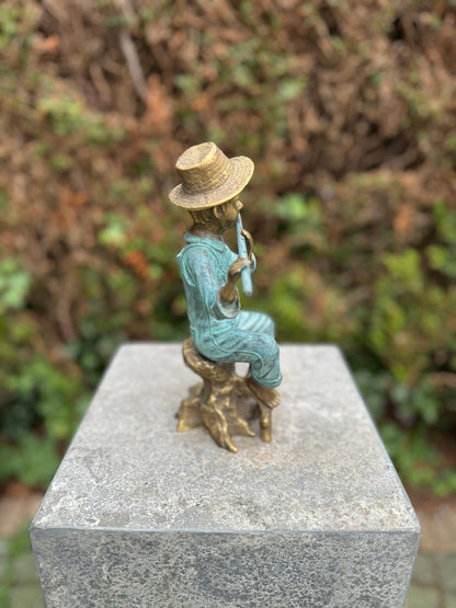 Melody in the Garden – Bronze Sculpture. 10x14x23cm - 1.4Kg