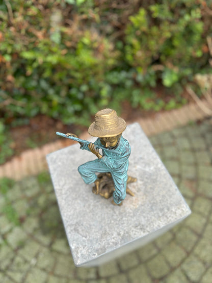 Melody in the Garden – Bronze Sculpture. 10x14x23cm - 1.4Kg