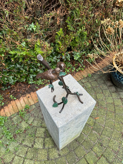 Two Birds on Branch – Bronze Sculpture. 19x13x32cm - 1.2Kg