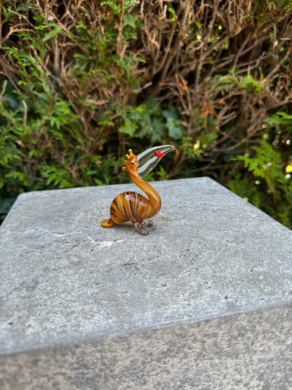 Exotic Bird – Glass Sculpture. 7x2x9cm - 0.1Kg