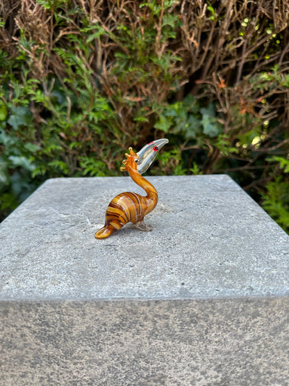 Exotic Bird – Glass Sculpture. 7x2x9cm - 0.1Kg