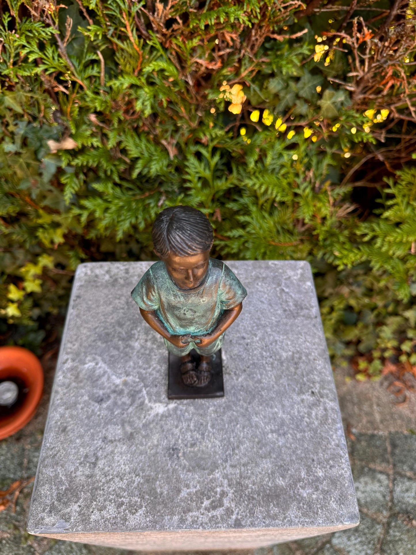 Standing Boy – Bronze Sculpture. 8x5x20cm - 1.2Kg