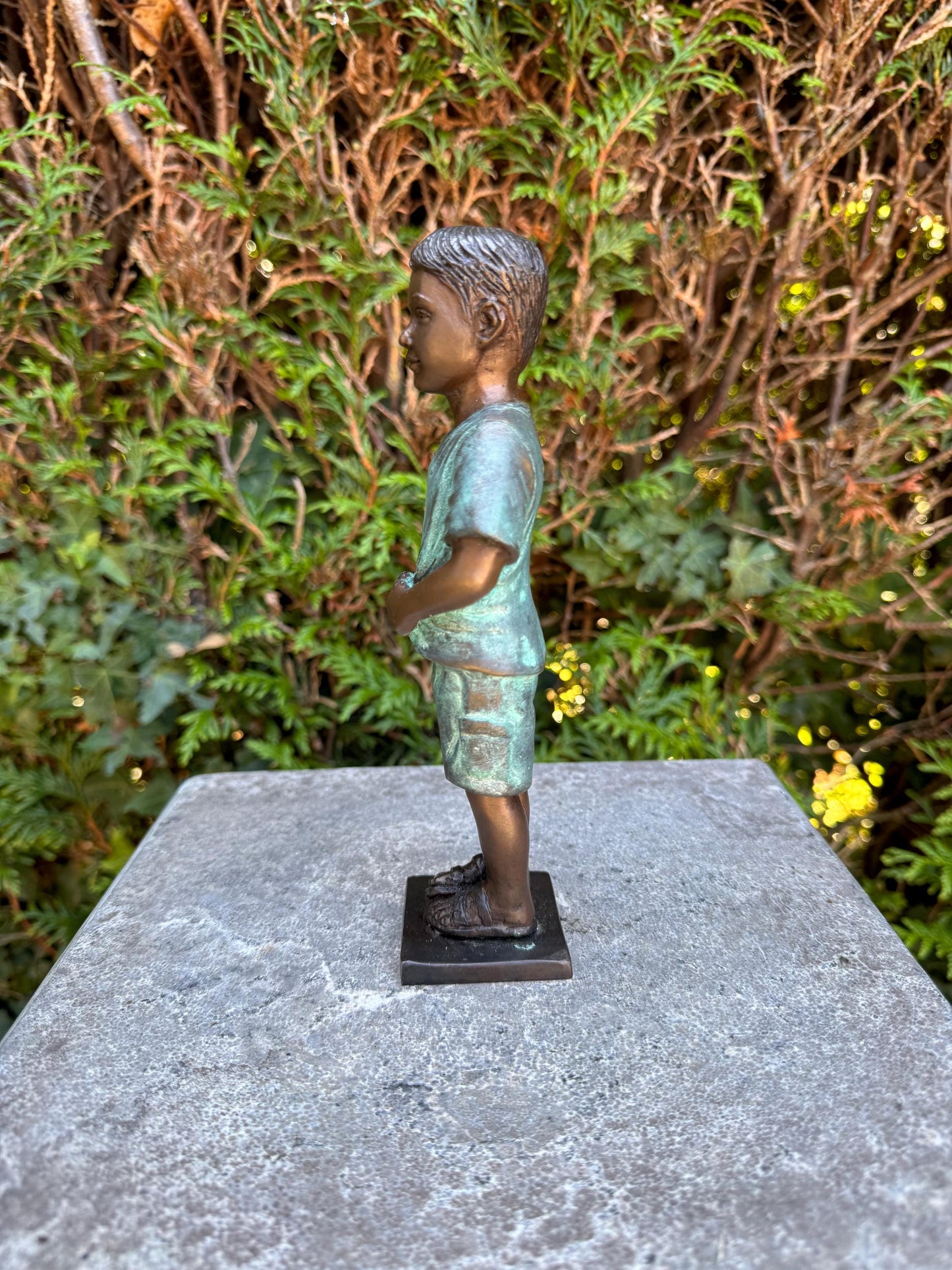Standing Boy – Bronze Sculpture. 8x5x20cm - 1.2Kg