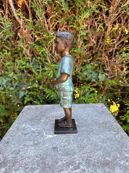 Standing Boy – Bronze Sculpture. 8x5x20cm - 1.2Kg