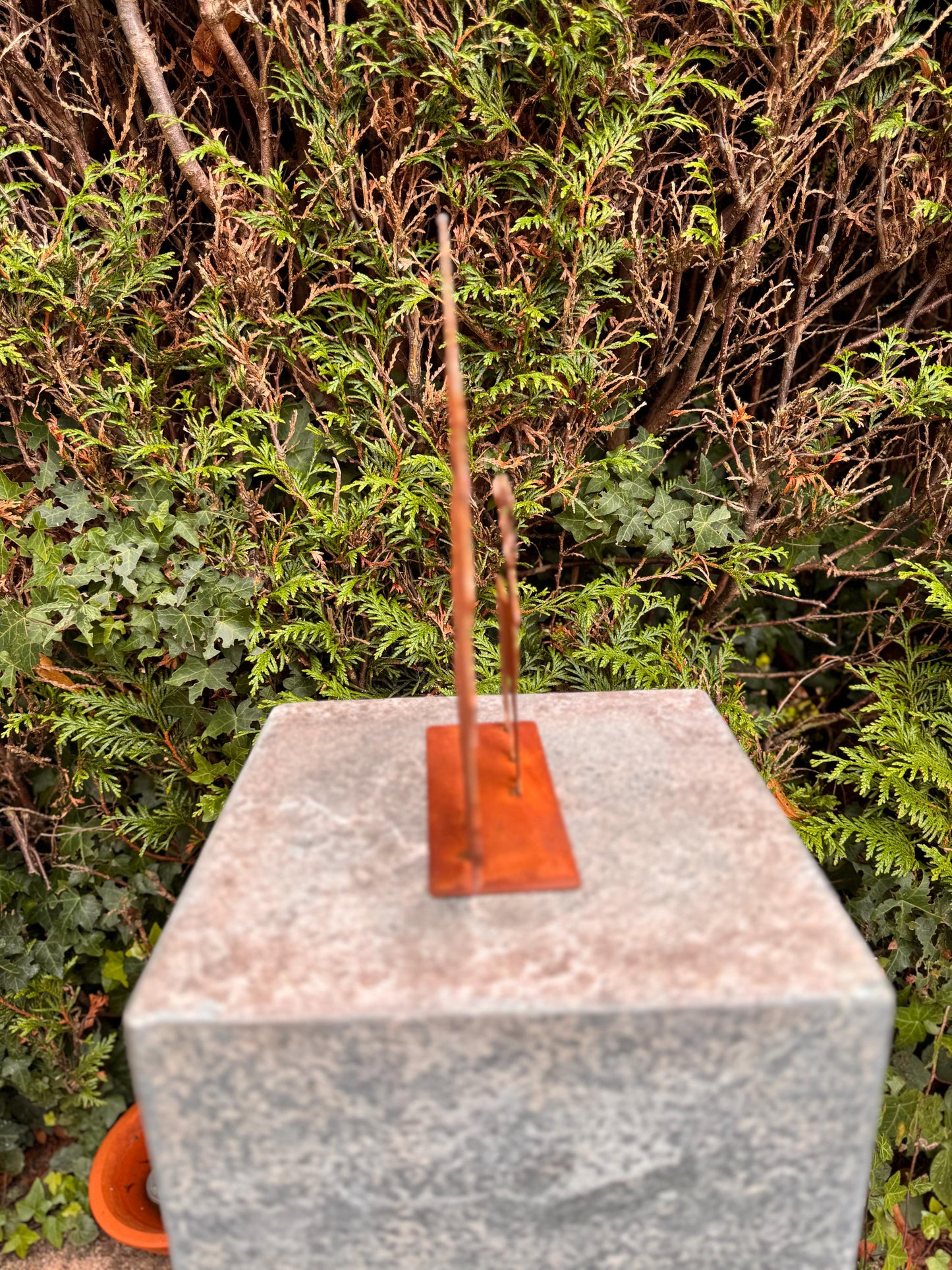 Winter Deer Scene – Iron Sculpture. 21x6x25cm