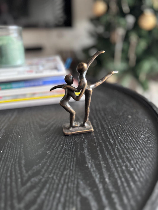 Dancing Figures – Bronze Sculpture. 9x3x11cm